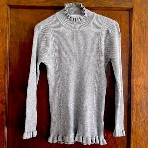 Ladies Stretchy Gray Turtleneck Size Medium